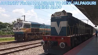 TRAIN JOURNEY FROM HALDIBARI TO NEW JALPAIGURI BEHIND ALCO || INDIAN RAILWAYS ||
