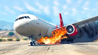 Airplanes Crashed on the Runway an Emergency Landing | GTA 5