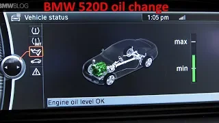 BMW F10/F11 520D oil change