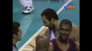 USA vs Yugoslavia - 1996 - Fight Reggie Miller, Karl Malone vs Yugoslavia