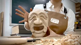 [ENG SUB] 조각전공자가 깎아본 하회탈(The Hahoe mask carved by a girl sculptor.)