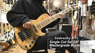 Sadowksy NYC | Single Cut 5st24F Bass Mastergrade Buckeye Burl Top