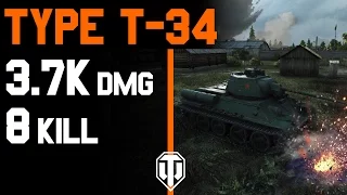 World of Tanks - Type T-34 - 3777 Damage - 8 Kill