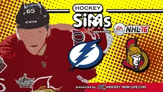 Lightning vs Senators (NHL 16 Hockey Sims)