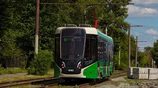 Поездка на трамвае 71-628-01 (2022 г.в) (борт 0060) маршрут 20 Г. Челябинск
