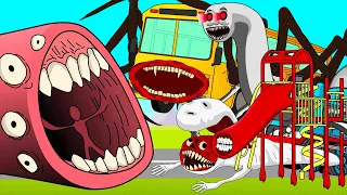 ALL SERIES EVOLUTION OF TRAIN EATER (Horror Cartoon Animation)