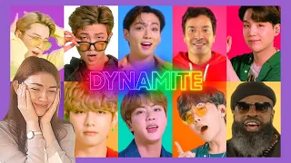 💥 #BTS, JIMMY FALLON AND THE ROOTS SING #DYNAMITE REACTION 💥 | hana_ppoi