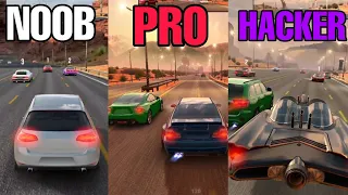 NOOB vs PRO vs HACKER - CAR X HIGHWAY RACING