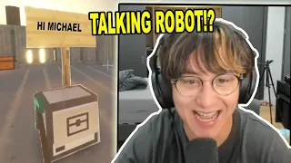 Michael Reeves *REACTS* To Ludwig OTTOMATED *TALKING ROBOT*