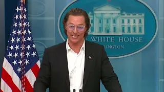 Matthew McConaughey makes emotional White House plea for action on guns