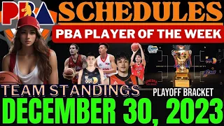 pba standings today december 30, 2023 | pba game results | pba schedule today | Playoff Bracket LIVE