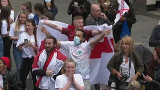 Euro 2020: Fans in Kirby Estate celebrate England's first goal against Italy | AFP