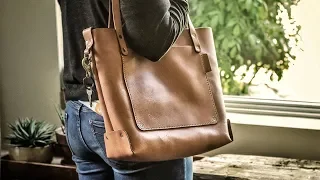 IT'S FINISHED!! Making a Leather Tote Bag with FREE PATTERN (Pt. 2)