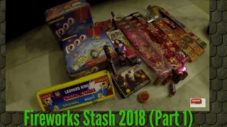 Fireworks Stash 2018|Sky Shots,Anar,1000 Wala,lars|Diwali Crackers Stash|Part 1|