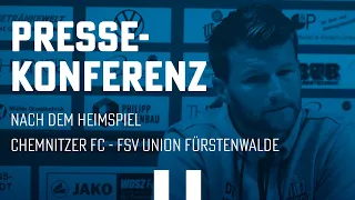 Chemnitzer FC | Pressekonferenz nach dem Heimspiel gegen Union Fürstenwalde