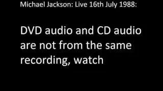 Michael Jackson Live Wembley Bad Tour:  DVD audio Vs. CD Comparaison