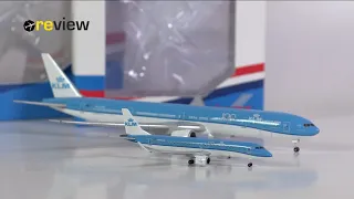 KLM Boeing 777-300ER and KLM Cityhopper Embraer ERJ-190 - 100 Years sticker | Review #380