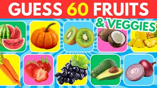 Guess 60 FRUITS and VEGETABLES in 5 seconds 🍌🥕🥔 | 80 Different Types of Fruit and Vegetables