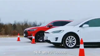 Tesla model X VS $30K Chinese EV BYD Drag race. Shocking result