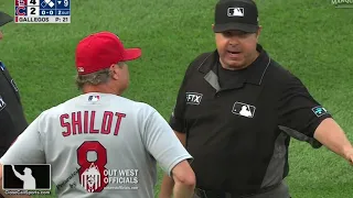 Ejection 185 - Bill Miller Ejects Cards' Mike Shildt After 2B Umpire Doug Eddings' Infield Fly Out