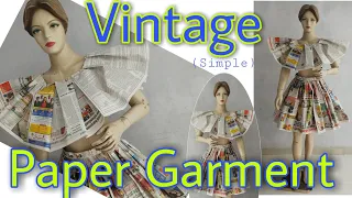 paper dress challange|How to make paper dress|DIY paper dress#newspaperdress #avantgarde#paperdress