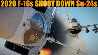 2020 Turkish F-16s Shoot Down Syrian Su-24s | DCS WORLD Reenactment