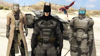 GTA 5 Mods - ULTIMATE "BATMAN vs SUPERMAN" BATMAN COSTUMES MOD!! (GTA 5 Mods Gameplay)