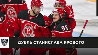 Станислав Яровой продолжает забивать в КХЛ. Дубль 19-летнего нападающего за «Витязь»