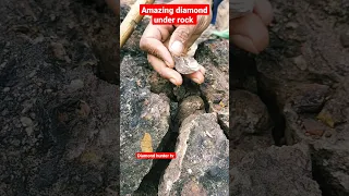 diamond under rock #youtubeshorts #rockhounding #diamondmining