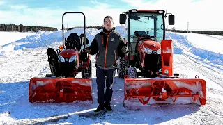 Kubota BX2380, LX3310 Tractors with Front Mount Blowers!