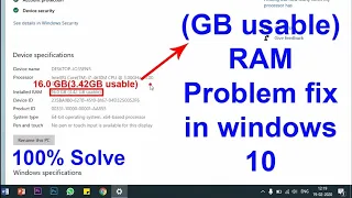 How to fix usable ram less than installed ram in windows 10 l 100% Solve l usable ram l 3 step solve