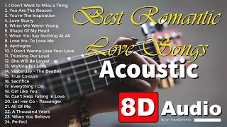 Best Romantic Acoustic Love Songs 80s - 90s | Acoustic Cover Of Popular Songs - 8D Audio | Audioblaz