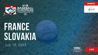 3 U-15 Baseball European Championship: France VS Slovakia