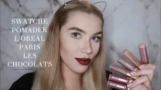 L'OREAL LES CHOCOLATS ultra matte liquid lipstick - swatche 6 pomadek