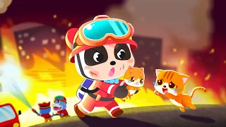 Baby Panda's Fire Safety | Become a firefighter | Gameplay Video | BabyBus Games