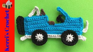 Crochet Jeep Tutorial - Crochet Applique Tutorial