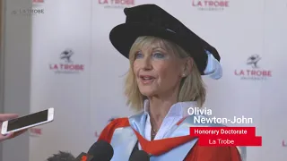 Olivia Newton John on receiving her Honorary Doctorate from La Trobe