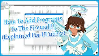 How To Add Programs To The Firewall!!! (Explained For VTubers For VSeeFace, Warudo, VNyan, Etc.)