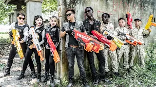 LTT Game Nerf War : Warriors SEAL X Nerf Guns Fight Crime Mr Close Crazy The Escape Was Difficult