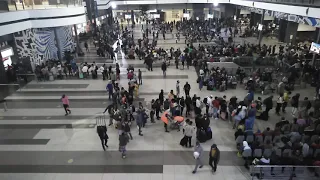 Thousands of Long distance bus commuters at Park Station in Johannesburg for Easter Holidays travel