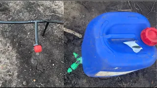 Como hacer un sistema de riego por goteo con garrafa de plástico reciclada #diy