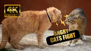 Angry cat - battle cats | street fights - cat fight 🔥 ( Unstoppable fight ) #cat #fight #angry