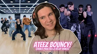 DANCER REACTS TO ATEEZ(에이티즈) - 'BOUNCY (K-HOT CHILLI PEPPERS)' Dance Practice & Relay Dance