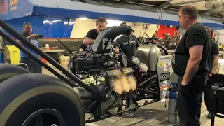 NHRA Top Fuel Dragster Warm-Ups (Throttle WHACKS!)