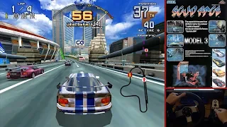 Scud Race - Beginner Day Track (1080p 60fps) Supermodel Emulator - G27 wheel