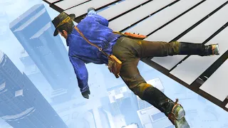 GTA 5 Winter Parkour Fails • Arthur Morgan (No godmode)