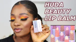 HUDA BEAUTY DIAMOND LIP BALM ON DARK SKIN | HONEST REVIEW +SWATCH