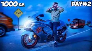 1000 KM Challenge On Hayabusa | चैलेंज के चक्कर में जान चली जाती - Accident 😱