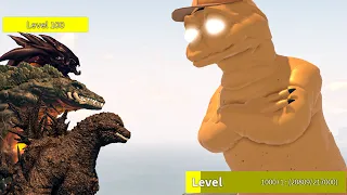 Minilla Ex With 1000 Level Vs Strongest Kaijus In Kaiju Universe - ROBLOX