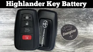 How To Change A Toyota Highlander Remote Fob Key Battery 2020 - 2022 DIY Remove Replace Tutorial